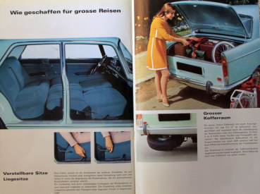 Peugeot 404 Limousine Grand Tourisme Modelprogram 1967 five Carbrochures (7714)